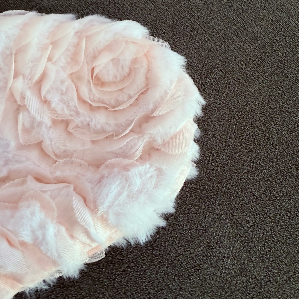 Pottery Barn LoveShackFancy Plush Pink Rosette Stocking - Picture 7 of 10
